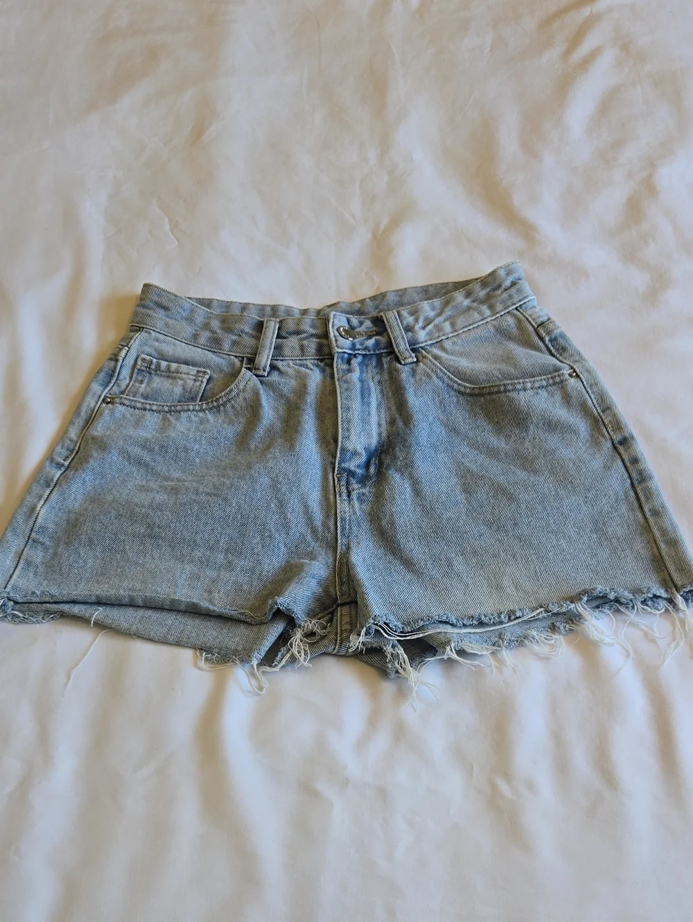 Denim Cutoff Shorts  (Set Of 3) - Light Blue, Medium Blue, Dark Blue